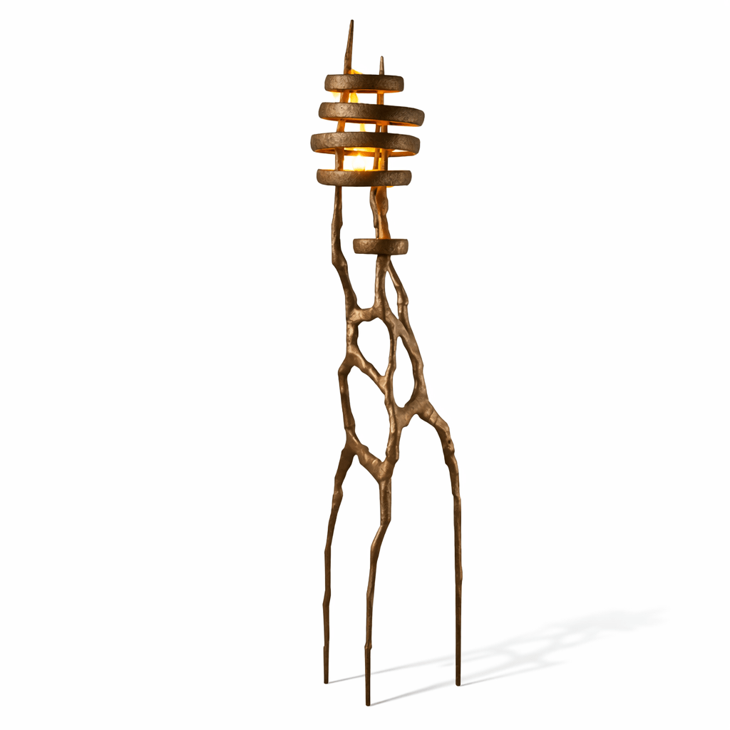 Vortex Sculptural Floor Lamp with Integrated LED