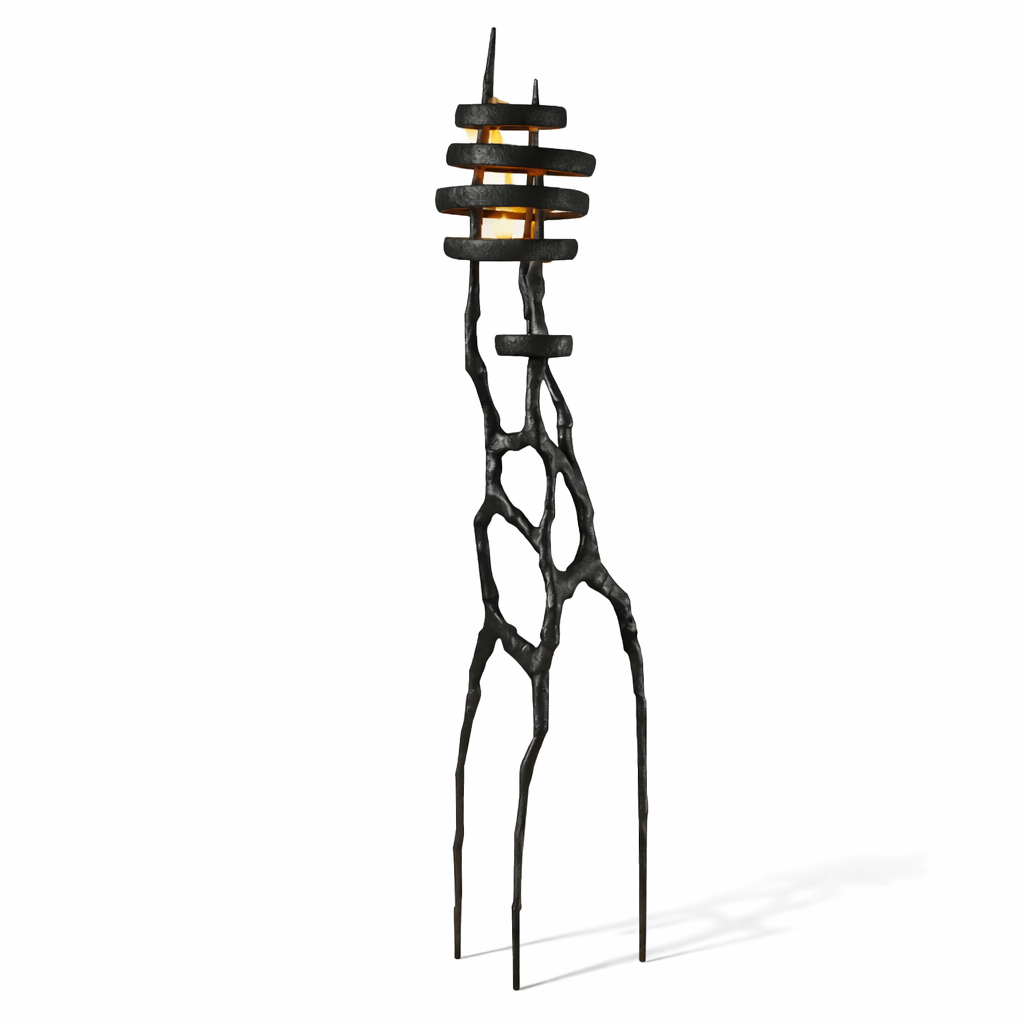 Vortex Sculptural Floor Lamp with Integrated LED