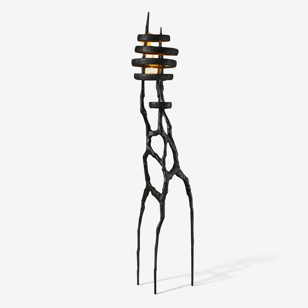 Vortex Sculptural Floor Lamp with Integrated LED