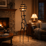 Vortex Sculptural Floor Lamp with Integrated LED