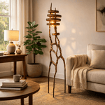 Vortex Sculptural Floor Lamp with Integrated LED