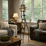 Vortex Sculptural Floor Lamp with Integrated LED