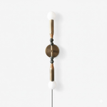Toam Plug-In Wall Sconce with Marble and Brass Accents
