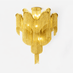 Luminous Cascade Chain Ceiling Light — Modern Aluminum Chandelier