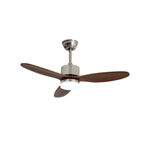 Polaris Ceiling Fan with Dimmable LED Light, 52" Wooden Blades