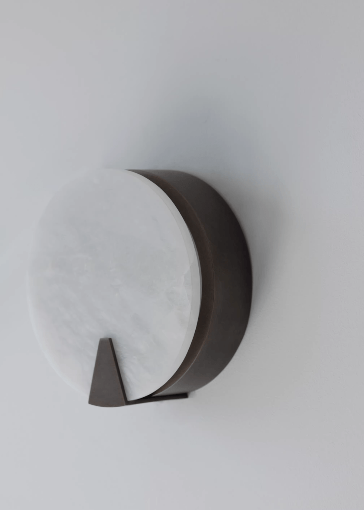 Solaris Halo Alabaster Wall Sconce with Brass Accents