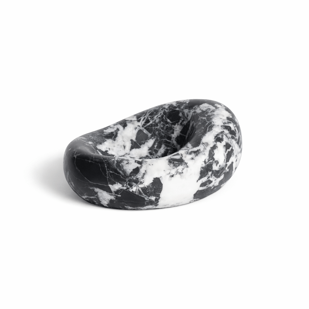 Drift Bowl Marble Tray – Sculptural Stone Catchall for Modern Interiors