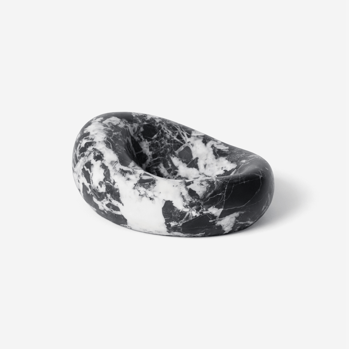 Drift Bowl Marble Tray – Sculptural Stone Catchall for Modern Interiors