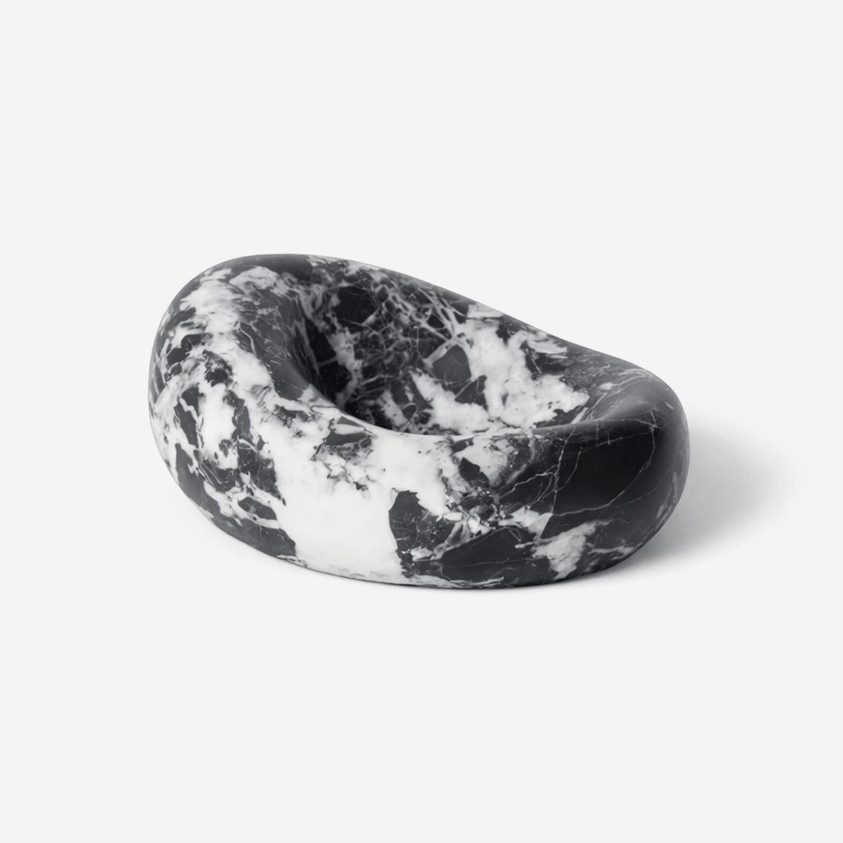 Drift Bowl Marble Tray – Sculptural Stone Catchall for Modern Interiors