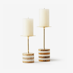 Strata Rise Sculptural Marble Candle Holder for Ambient Interiors