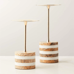 Strata Rise Sculptural Marble Candle Holder for Ambient Interiors