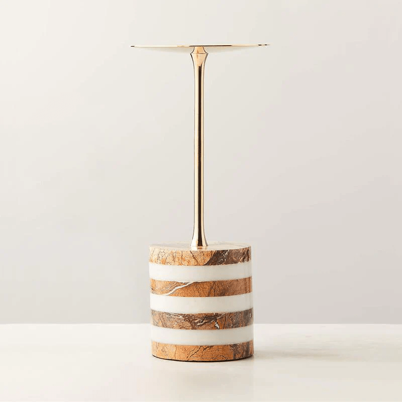 Strata Rise Sculptural Marble Candle Holder for Ambient Interiors