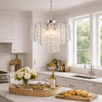 Ripple Column Chandelier – Modern Hand-Blown Glass Pendant Light