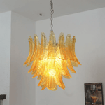 Aurelium Cascade Glass Chandelier – Modern Amber Glass Pendant Light