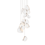 Luminous Glass Petals Pendant Chandelier – Modern LED Hanging Light for Dining Room and Living Room