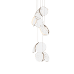 Luminous Glass Petals Pendant Chandelier – Modern LED Hanging Light for Dining Room and Living Room