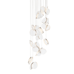 Luminous Glass Petals Pendant Chandelier – Modern LED Hanging Light for Dining Room and Living Room