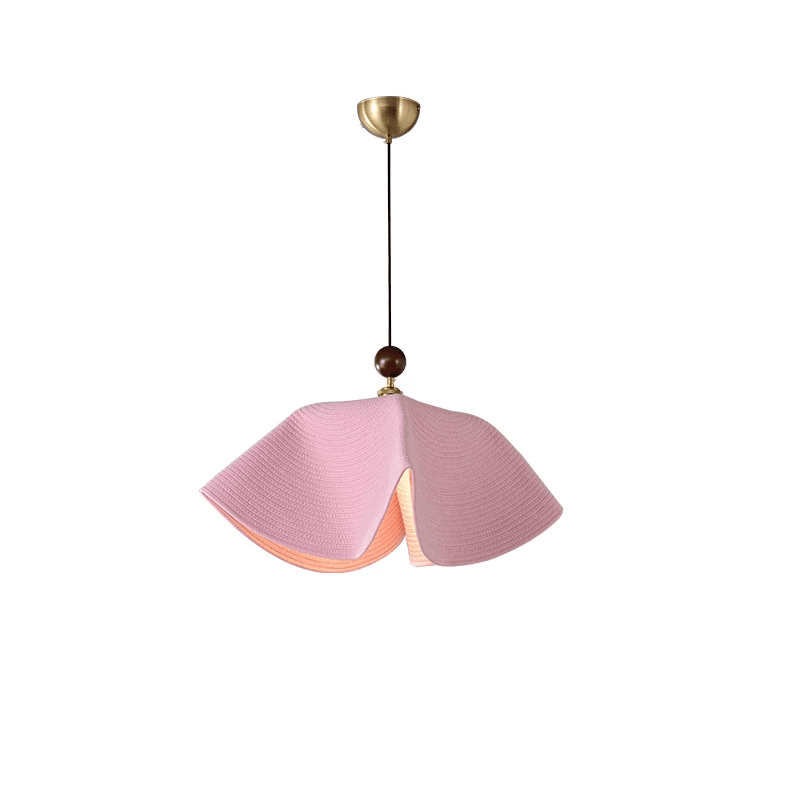 Floral Weave Pendant Light – Designer Woven Fabric Shade for Modern Interiors