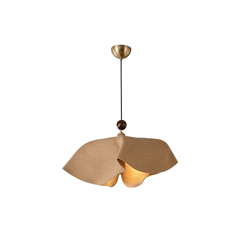 Floral Weave Pendant Light – Designer Woven Fabric Shade for Modern Interiors