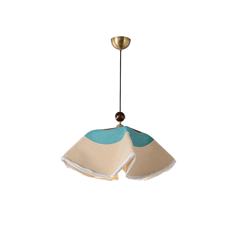 Floral Weave Pendant Light – Designer Woven Fabric Shade for Modern Interiors