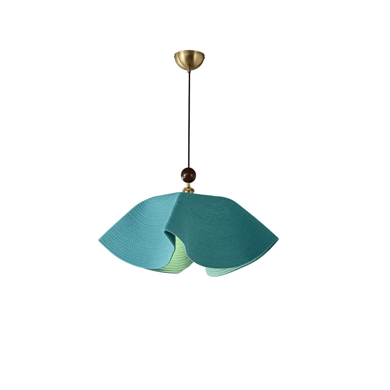 Floral Weave Pendant Light – Designer Woven Fabric Shade for Modern Interiors