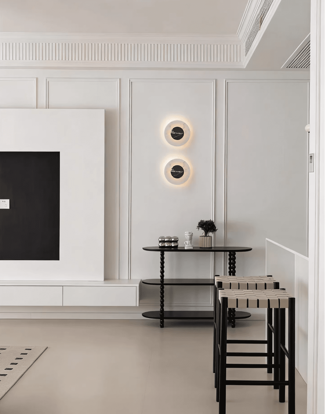 Lunar Veil Alabaster Wall Sconce – Modern LED Wall Light for Bedroom & Living Room