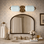 Elliot Brass and Glass Wall Sconce for Modern Interiors