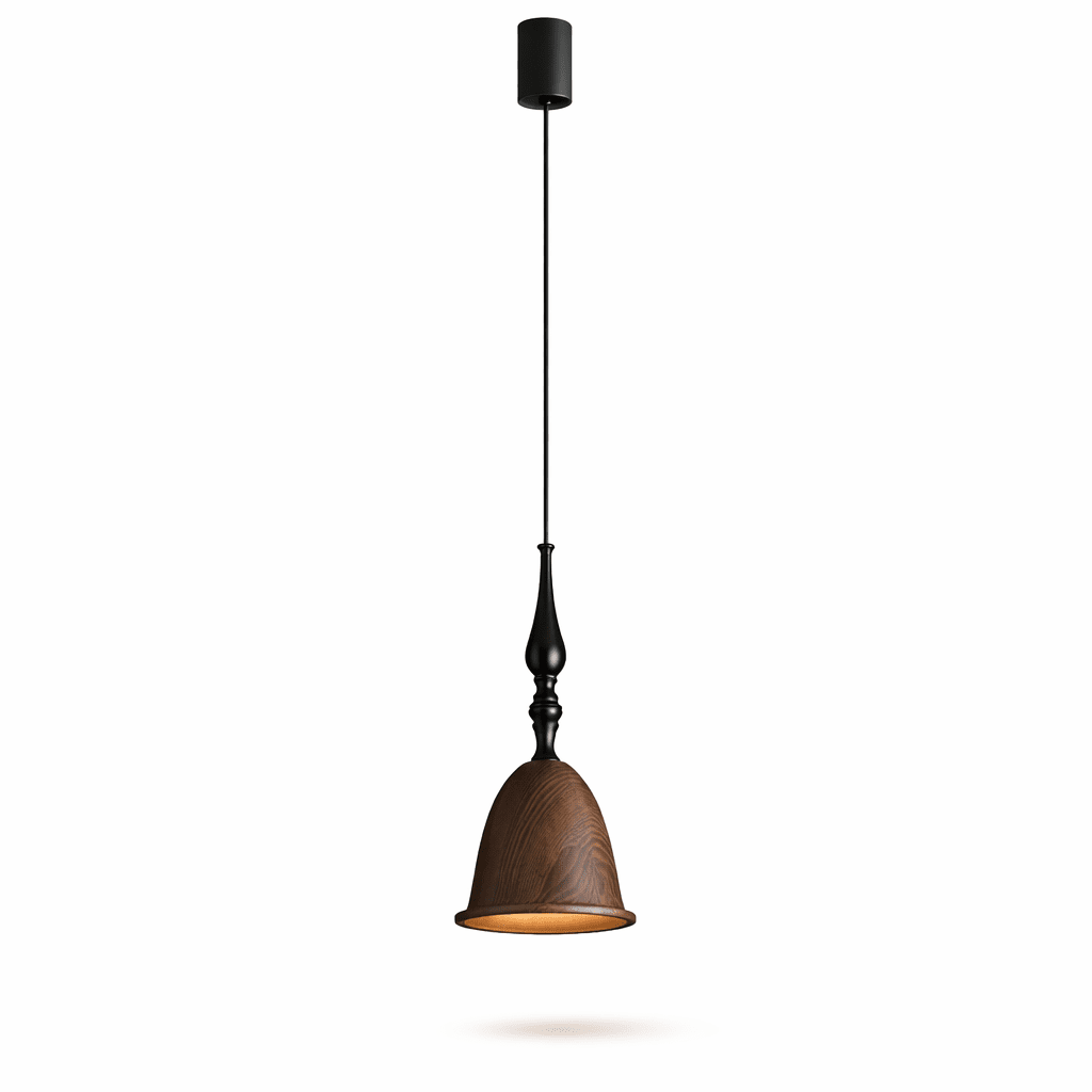 Arden Wood Pendant Light – Handcrafted Modern Hanging Lamp for Dining and Kitchen
