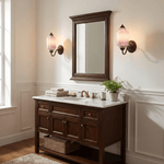 Elliot Glass Wall Sconce in Brass for Modern Interiors
