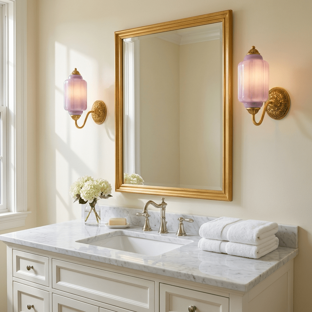 Elliot Glass Wall Sconce in Brass for Modern Interiors