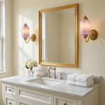 Elliot Glass Wall Sconce in Brass for Modern Interiors