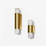 Arden Alabaster Wall Sconce in Brushed Brass