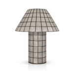 Pearl Mosaic Table Lamp in Iridescent Shell and Metal