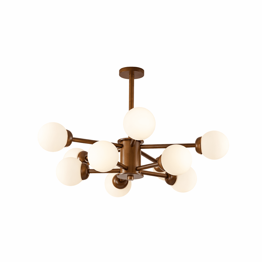 Kozan Wooden Chandelier – Sculptural Modern Pendant Light for Dining Room and Living Room