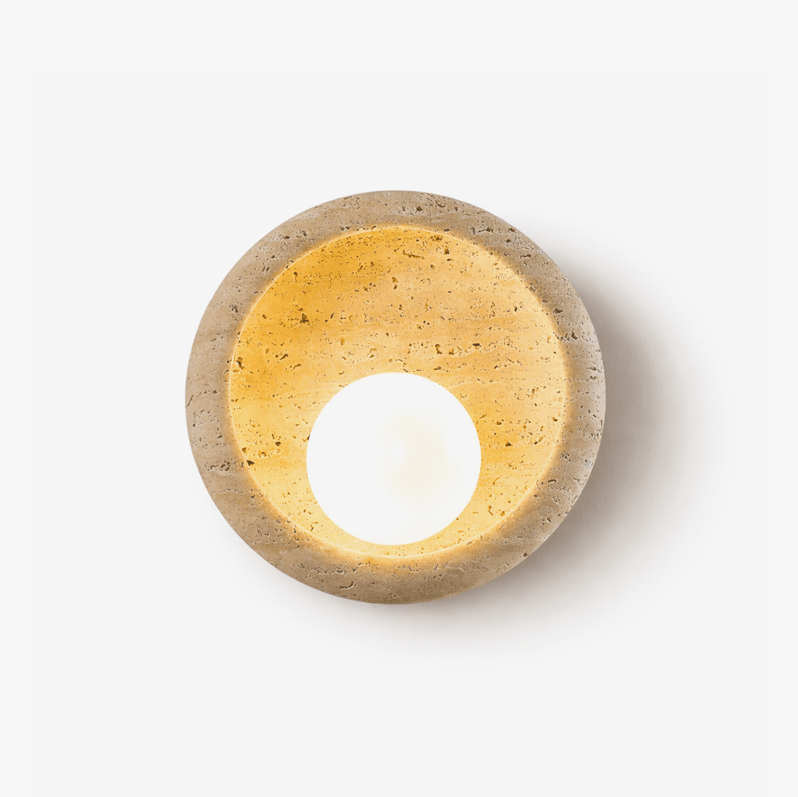 Arlo Travertine Wall Sconce — Organic Modern Stone Lighting