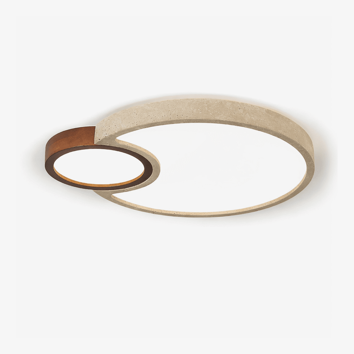 Orba Travertine Ceiling Light – Natural Stone LED Flush Mount
