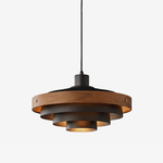 Elric Layered Metal & Wood Pendant Light for Modern Interiors