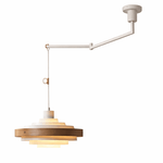 Elric Layered Metal & Wood Pendant Light for Modern Interiors