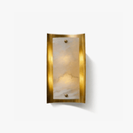 Calviero Alabaster Wall Sconce in Brass – Modern LED Wall Light