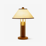Harrington Table Lamp – Modern Walnut Wood & Brass Accent Lamp