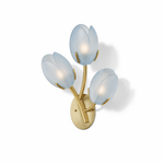 Tulyn Bloom Wall Sconce in Blush Pink Glass and Gold Metal