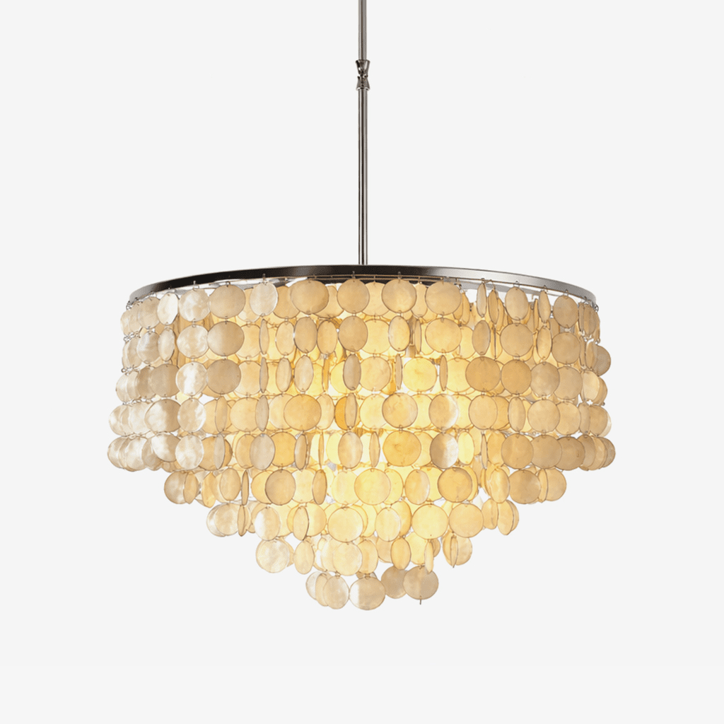 Oceana Shell Chandelier — Natural Shell Pendant Light for Coastal Interiors