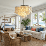 Oceana Shell Chandelier — Natural Shell Pendant Light for Coastal Interiors