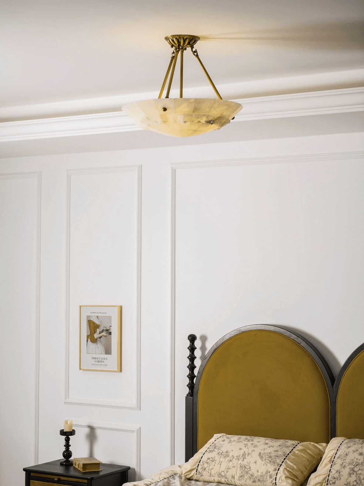 Aureon Alabaster Ceiling Light – Handcrafted Brass & Natural Stone Fixture