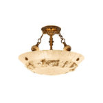 Aureon Alabaster Ceiling Light – Handcrafted Brass & Natural Stone Fixture