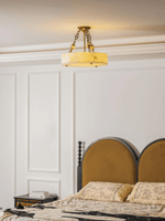 Lumisora Alabaster Ceiling Lamp – Sculptural Brass & Natural Stone Chandelier
