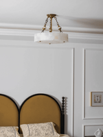 Lumisora Alabaster Ceiling Lamp – Sculptural Brass & Natural Stone Chandelier