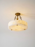 Lumisora Alabaster Ceiling Lamp – Sculptural Brass & Natural Stone Chandelier