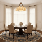 Aurevia Alabaster Chandelier in Antique Brass | Modern Luxury Ceiling Light