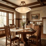 Calyra Semi-Flush Alabaster Ceiling Light in Antique Brass